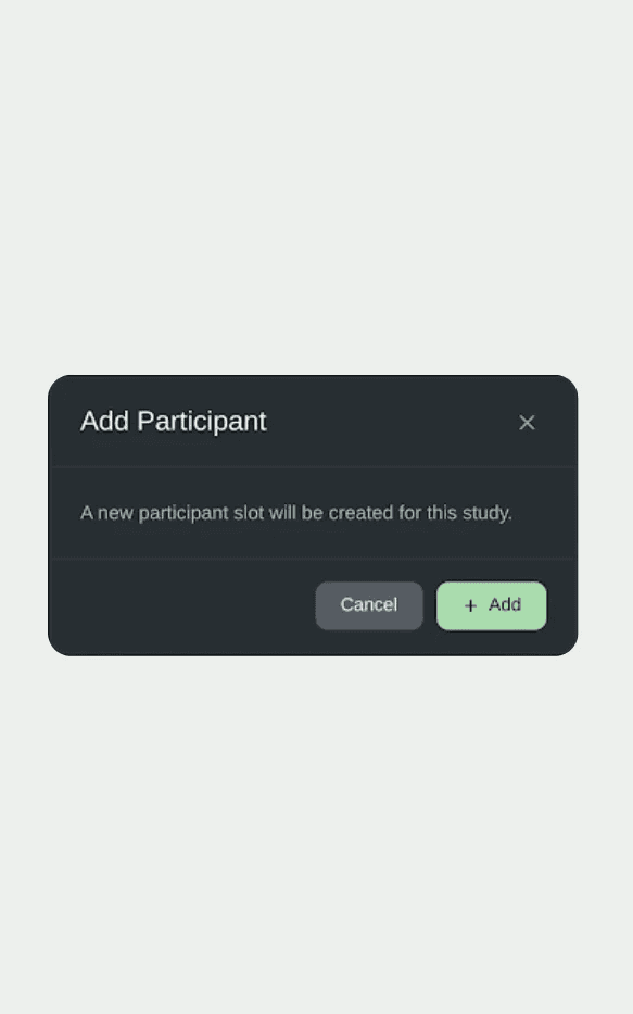 Add a participant in the dashboard
