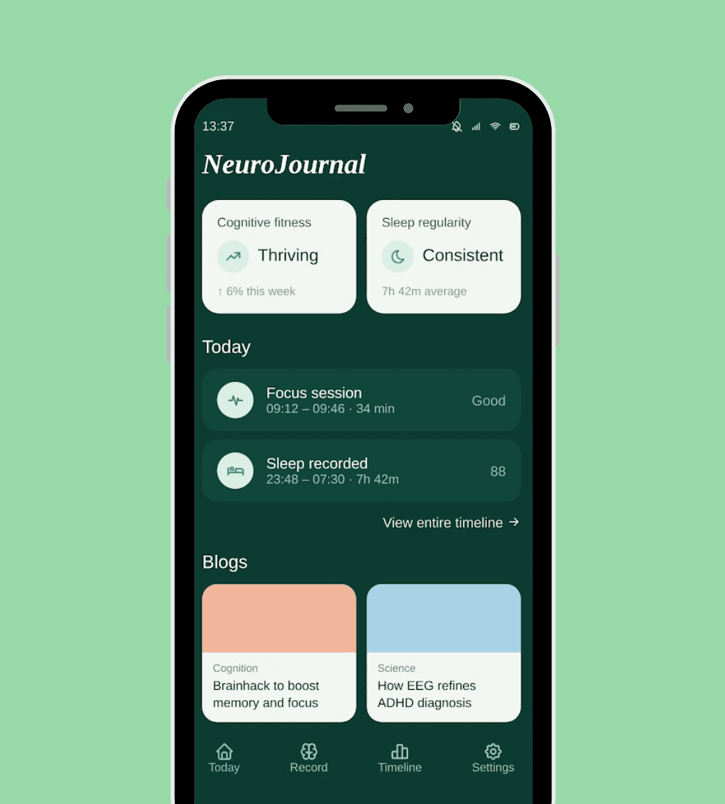 The NeuroJournal Android app