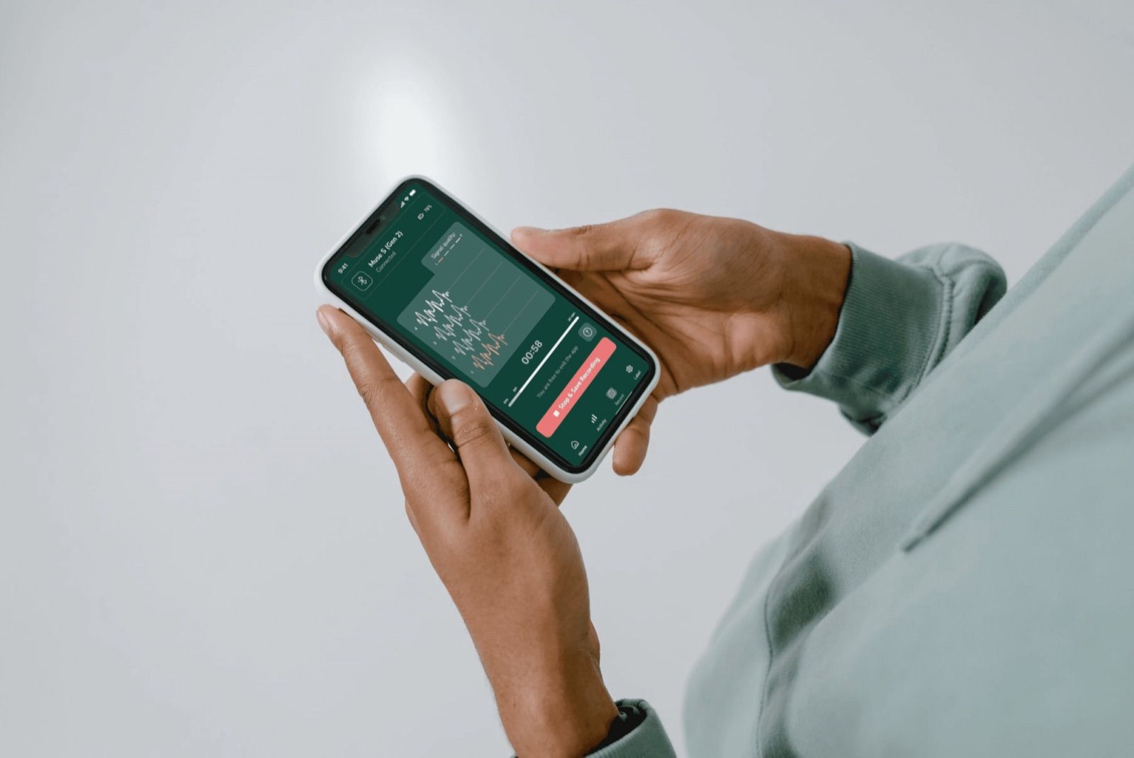 A person holding a phone